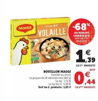 Super U Bouillon maggi offre