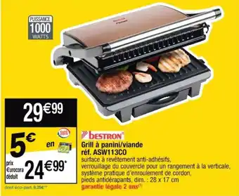Cora x Carrefour Grill à panini/viande offre