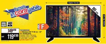 Cora x Carrefour Téléviseur HD TV 80 cm - 32 offre