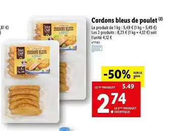 Lidl Cordons Bleus De Poulet Toque Du Chef offre