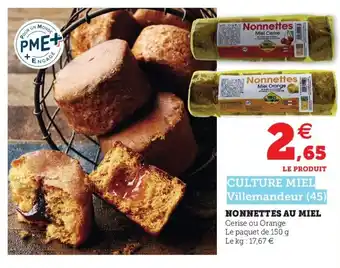 Super U Nonnettes au miel offre