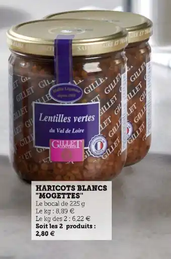 Super U Haricots blancs "mogettes" offre