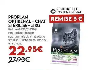 Animalis Proplan Optirenal Chat Stérilisé - 3 Kg offre