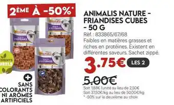 Animalis Animalis Nature - Friandises Cubes offre