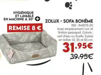 Animalis Zolux - Sofa Bohême offre