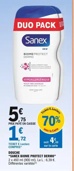 E.Leclerc Sanex Biome Protect Dermo Douche offre