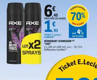 Axe Déodorant Atomiseur