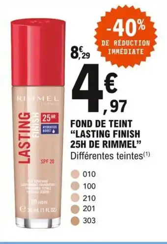 E.Leclerc Fond de Teint Lasting Finish 25h de Rimmel offre