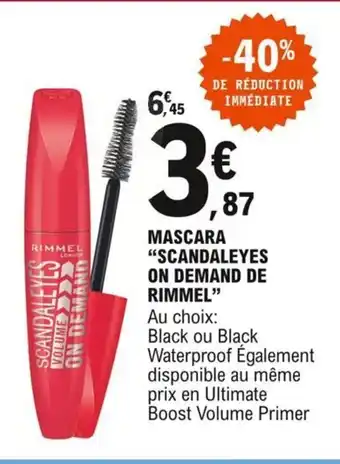 E.Leclerc Mascara Scandaleyes On Demand de Rimmel offre
