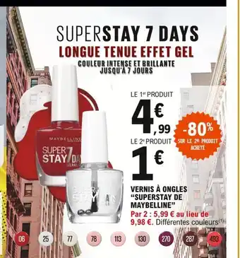 Vernis Ă Ongles Superstay de Maybelline