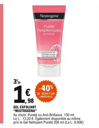 E.Leclerc Neutrogena Gel Expoliant offre