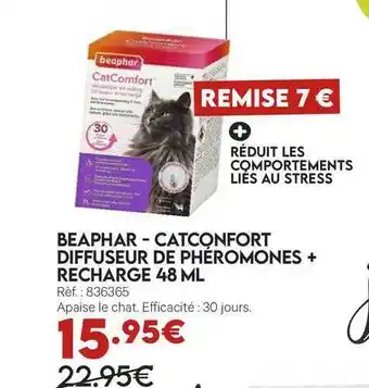 Animalis Beaphar - Catconfort Diffuseur De Phéromones + Recharge 48 Ml offre