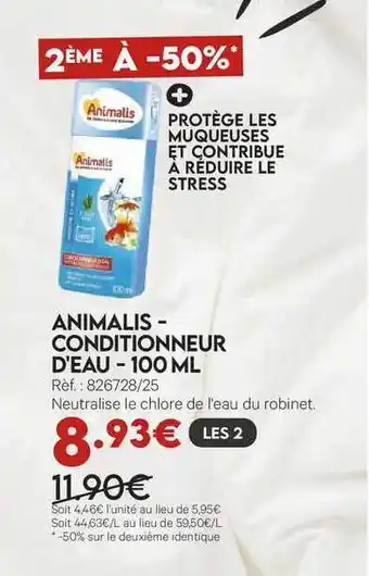Animalis Animalis - Conditionneur D'eau - 100 Ml offre