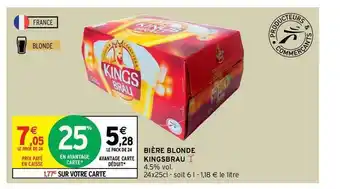 Intermarché Contact Bière Blonde Kingsbrau offre