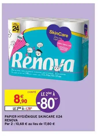 Intermarché Contact Papier Hygiénique Skincare X24 Renova offre
