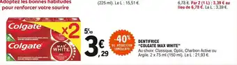 E.Leclerc Colgate Max Whhite Dentifrice offre