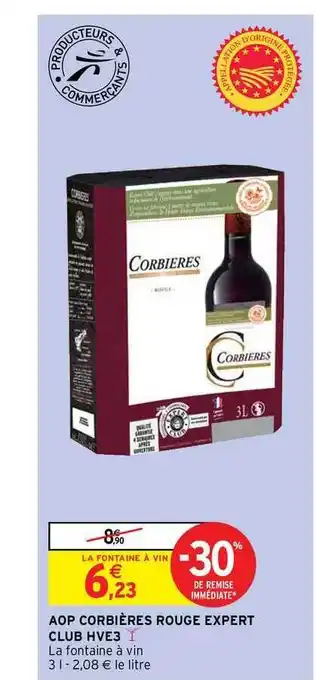 Intermarché Contact Aop Corbières Rouge Expert Club Hve3 offre