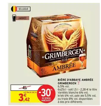 Intermarché Contact Bière D'abbaye Ambrée Grimbergen offre