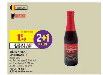 Intermarché Contact Bière Kriek Lindemans offre