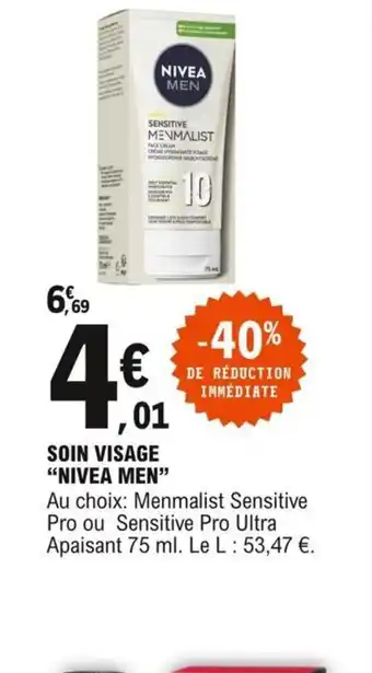 E.Leclerc Nivea Men Soi Visage offre