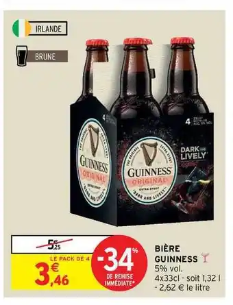 Intermarché Contact Bière Guinness offre