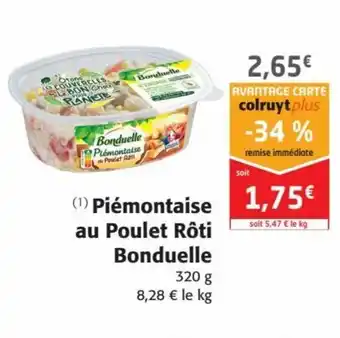 Colruyt Bonduelle Piémontaise Au Poulet Rôti offre