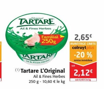 Colruyt Tartare l'Original offre