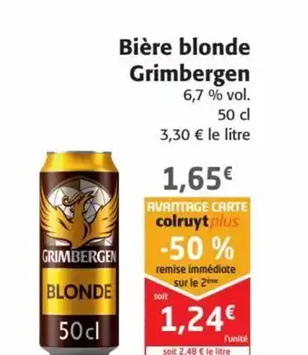 Colruyt Grimbergen bière Blonde offre