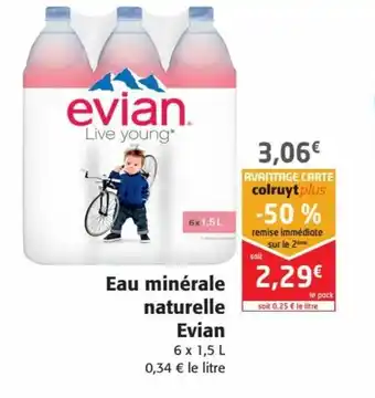 Colruyt Evian eau Minérale Naturelle offre