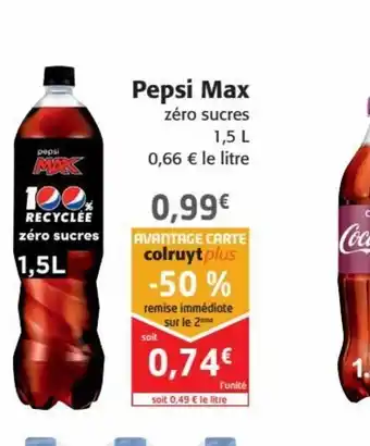Colruyt Pepsi Max offre