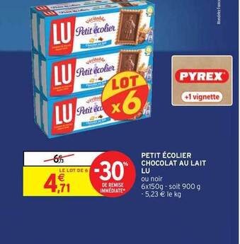 Intermarché Contact Petit écolier Chocolat Au Lait Lu offre