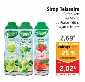 Colruyt Sirop Teisseire offre
