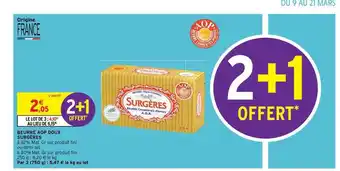 Intermarché Contact Beurre Aop Doux Surgères offre