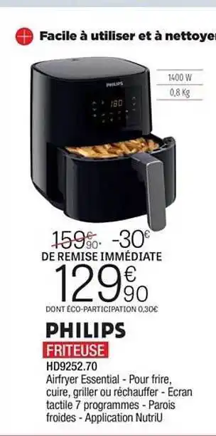 Extra Friteuse philips offre