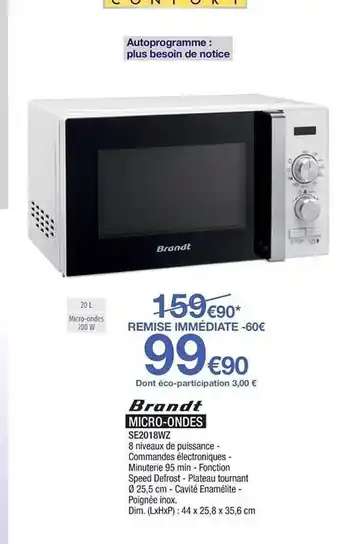 Micro-ondes brandt
