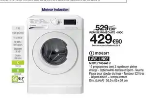 Proxi Confort Lave-linge indesit offre