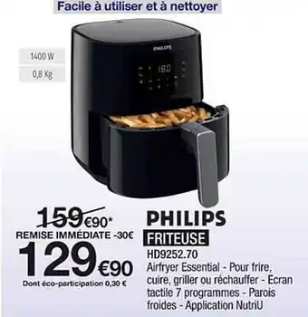 Proxi Confort Friteuse philips offre