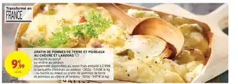 Intermarché Contact Gratin De Pommes De Terre Et Poireaux Au Chèvre Et Lardon offre