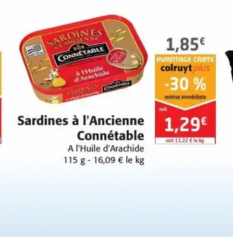 Colruyt Sardines à l'Ancienne Connétable offre