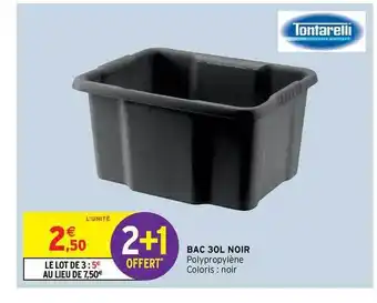 Intermarché Contact Bac 30l Noir Tontarelli offre