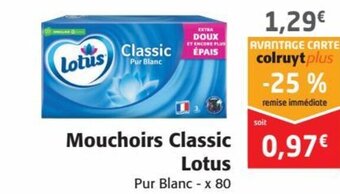 Colruyt Lotus Mouchoirs Classic offre