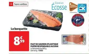 Auchan Direct Filet De Saumon Atlantique Filière Responsable Auchan offre