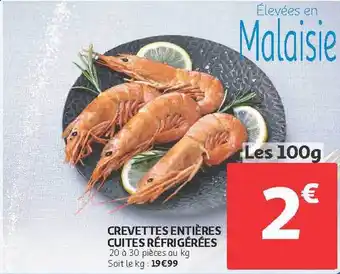 Auchan Direct Crevettes Entières Cuites Réfrigérées offre
