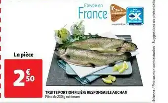 Auchan Direct Truite Portion Filière Responsable Auchan offre