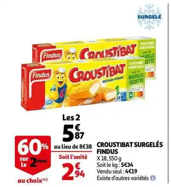 Auchan Croustibat Surgelés Findus offre