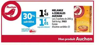 Auchan Mélange 4 Céréales Auchan offre