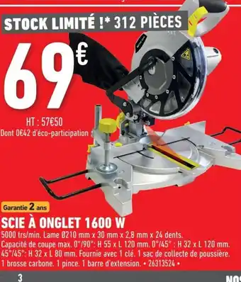 Brico Cash Scie à Onglet 1600w offre