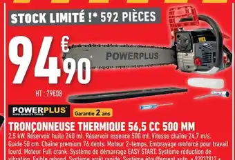 Brico Cash Tronçonneuse Thermique 56.5cc 500mm offre