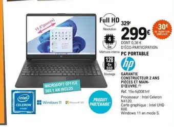 E.Leclerc PC portable offre