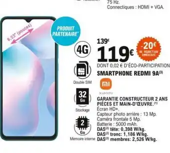 E.Leclerc Smartphone Redmi 9A offre
